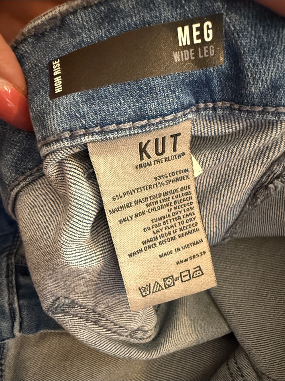 NWT KUT from the Kloth Meg High-Rise Fab Ab Wide Leg Double Front Pockets Jeans - Picture 11 of 14